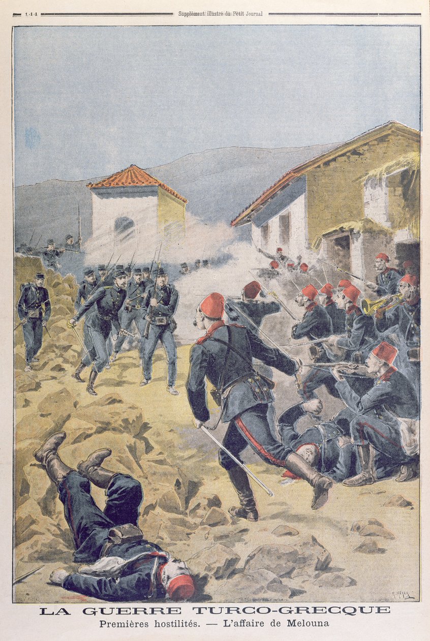Den turkisk-greske krigen, fra Le Petit Journal, mai 1897 av French School