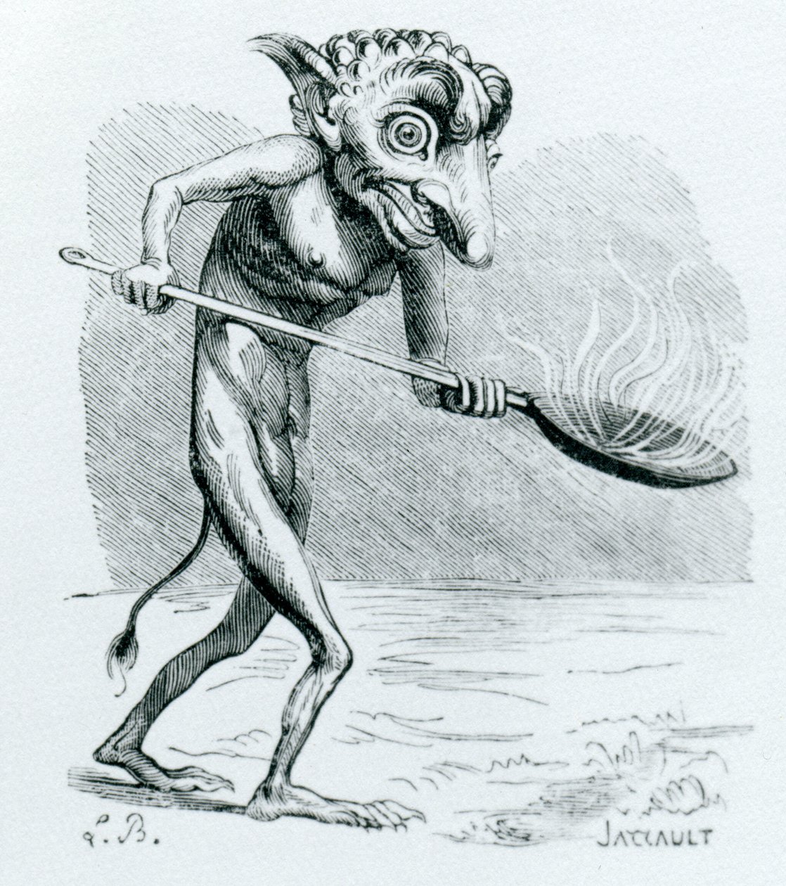 The Ukobach, illustrasjon fra Dictionnaire Infernal av Jacques Albin Simon Collin de Plancy, 1818 av French School