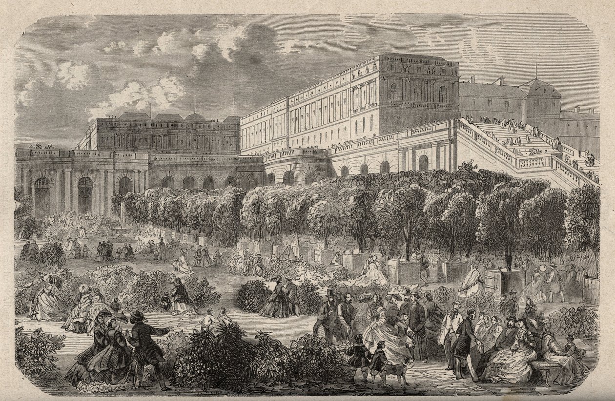 The Versailles Orangerie - Orangerie du chateau de Versailles - engraving in “” PATRIE” - DESCRIPTION PECTUREQUIREQUE DE LA FRANCE EN 6 VOLUES BY LUCIEN HUARD - end 19th century av French School