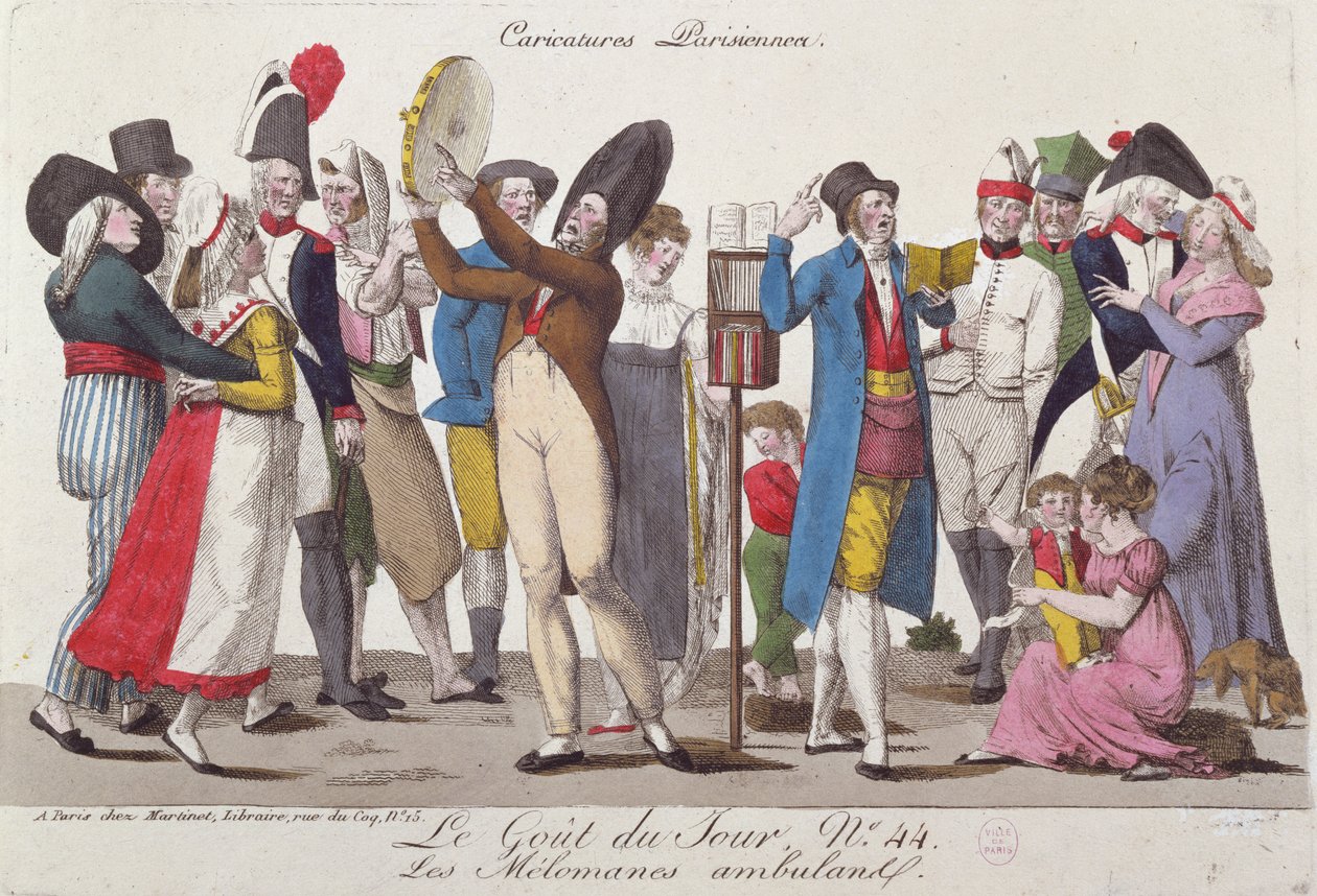 The Wandering Musicians, nummer 44 i Le Gout du Jour-serien, tidlig på 1800-tallet av French School