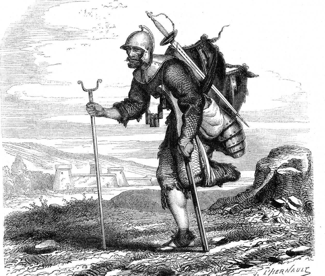 The War (Symbol) lansquenet - Trykk av JM Metelli 1867 av French School