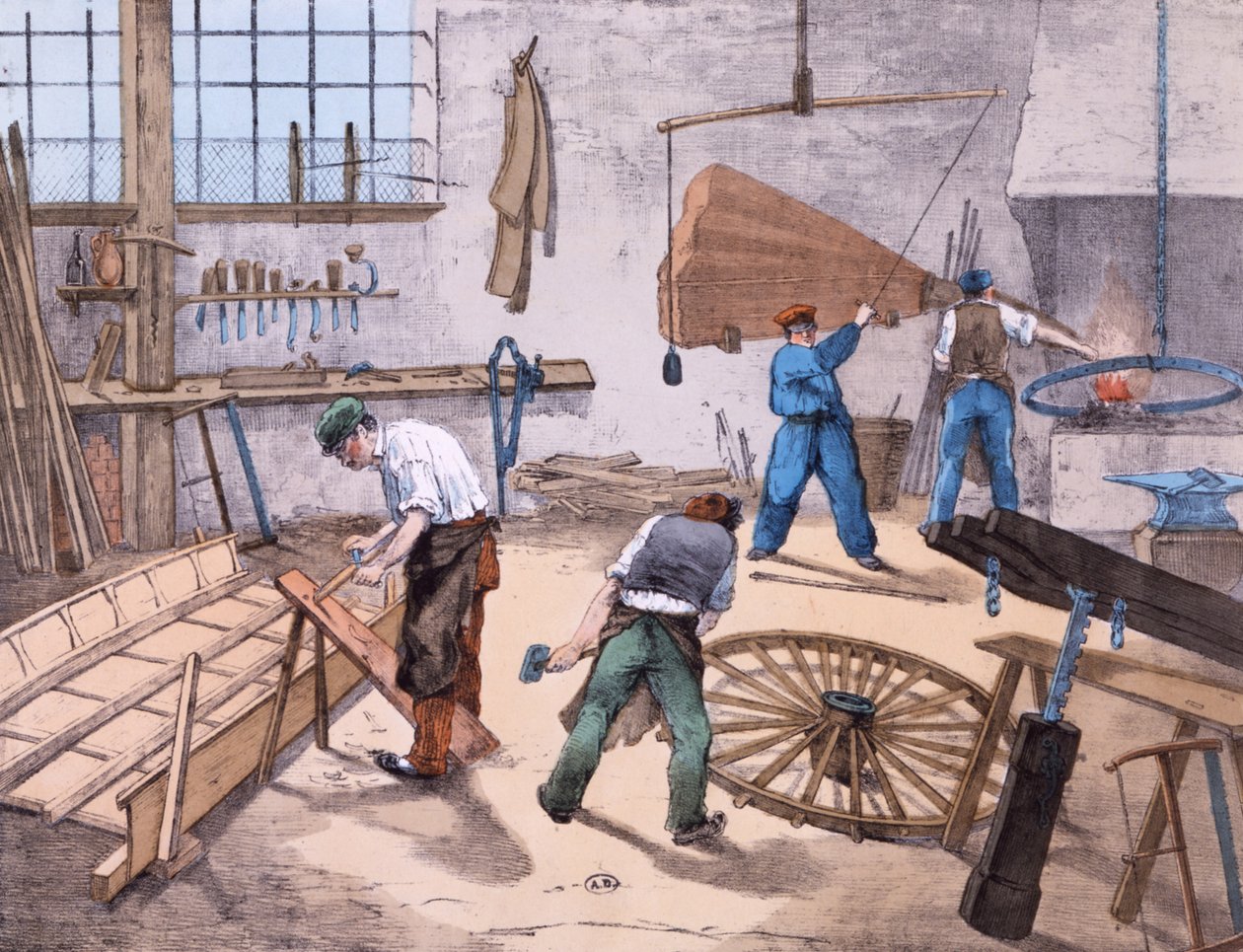 The Wheelright, ca. 1860 av French School