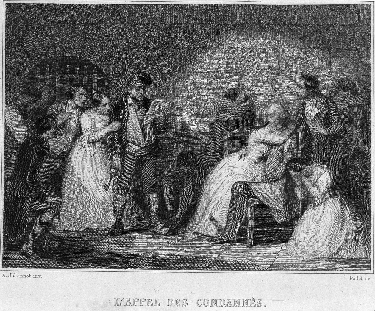 The appeal of the convicts - in “” Revolution francaise”” by Thiers. 19th century av French School