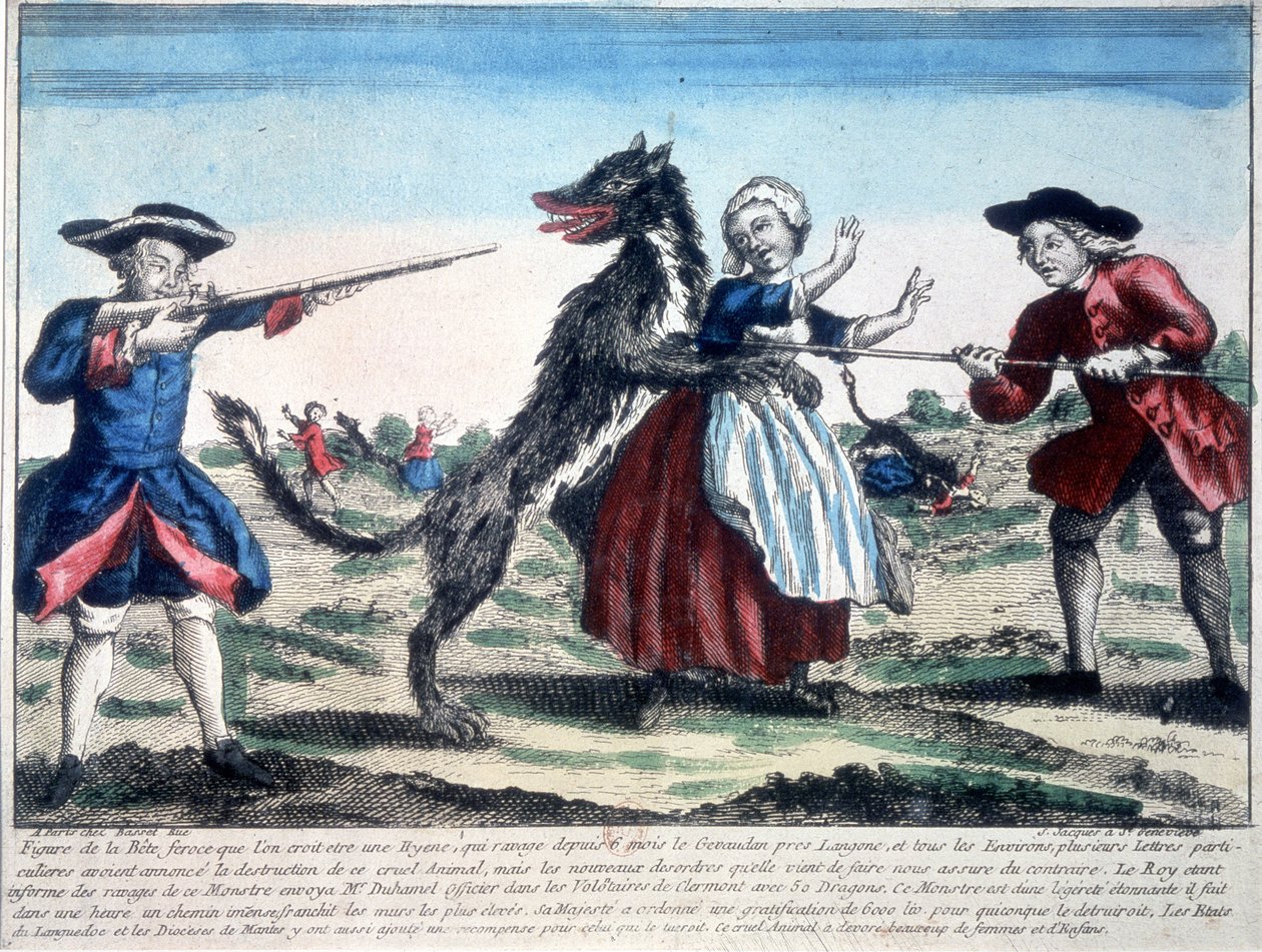 Beistet fra Gevaudan drept av soldater av French School
