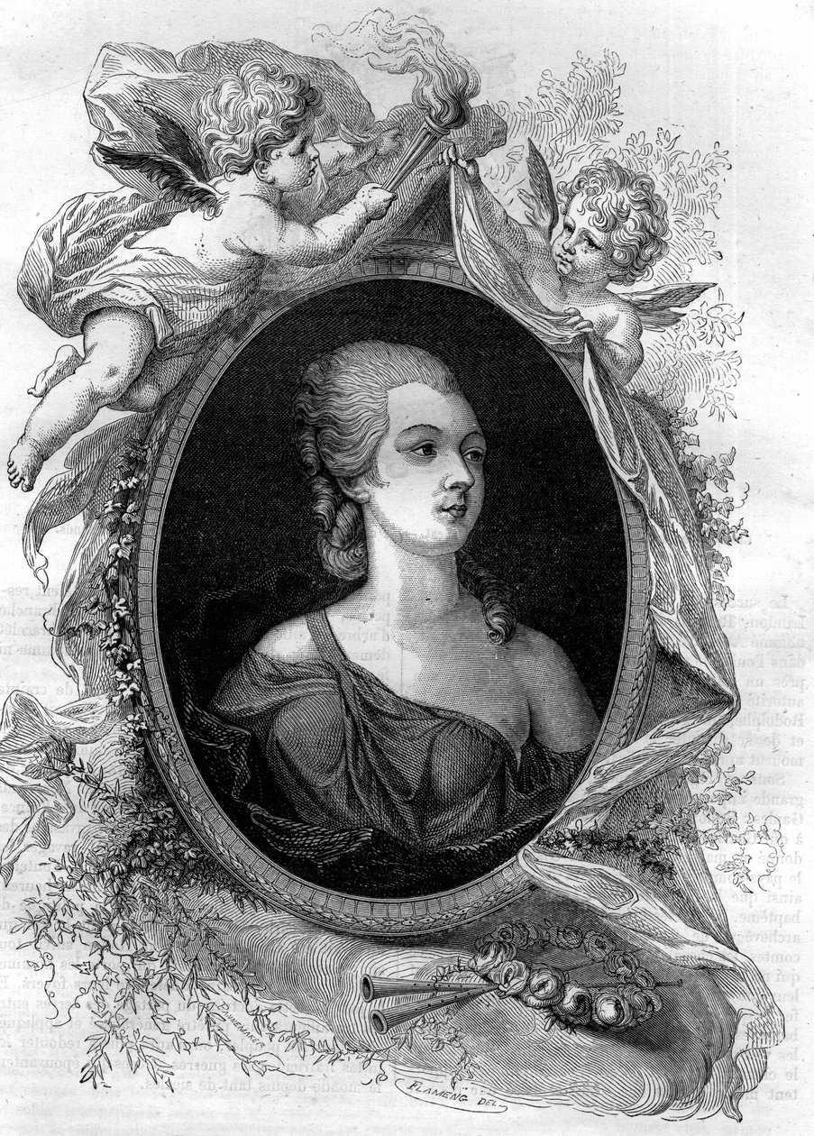 The beautiful Marozie (Mariuccia, Mariozza or Marousie of Tusculum, ca. 890-932/937) incestuous mother of two generations of popes. Engraving in “Histoire des papes-kings-queens-et-empereurs a travers les centuries”” by Maurice Lachatre av French School