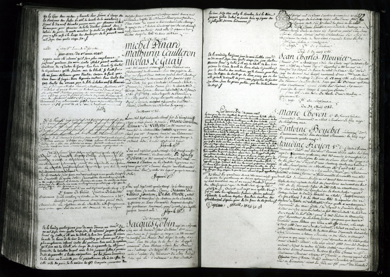 Innføringen i fengselsregisteret til Jeanne de Valois-Saint-Remy, grevinne de La Motte (1756-91) 1786 av French School