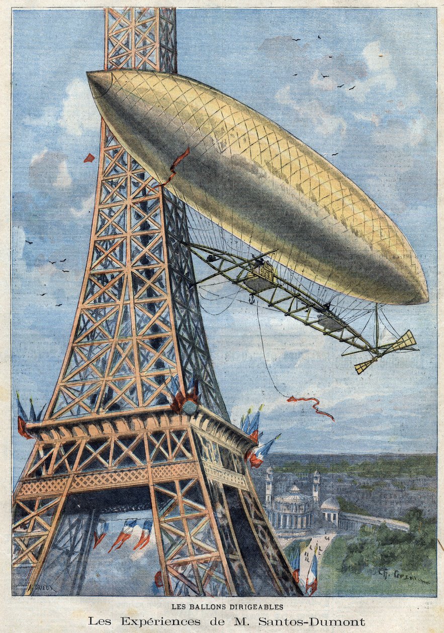 The experiences in airship balloon of Mr. Alberto Santos-Dumont (Santos Dumont av French School