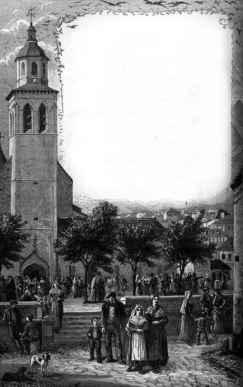 Familien til Bernadette Soubirous (1844-1879) i Lourdes, Hautes Pyrenees (65) av French School