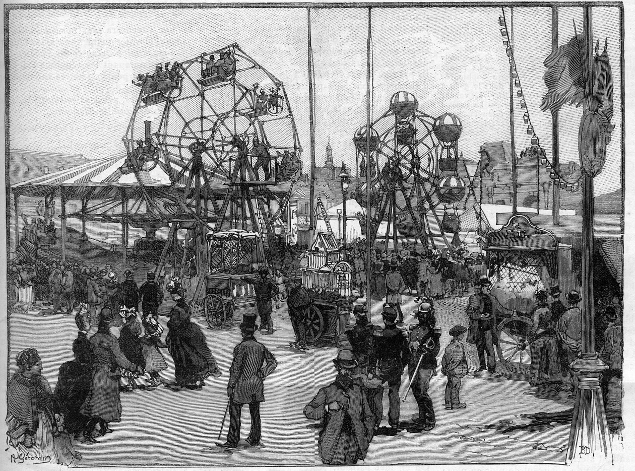 Festivalens spill i Paris i 1888. av French School