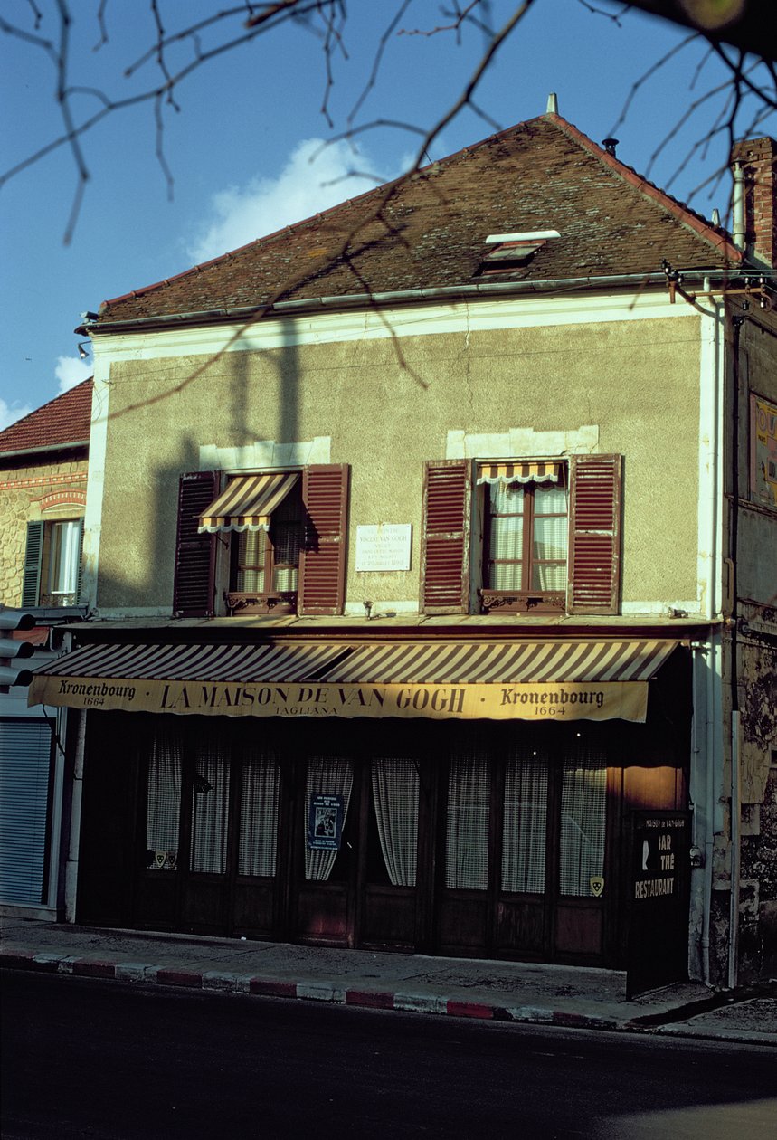 Huset som Vincent van Gogh (1853-90) bodde i i 1890 av French School