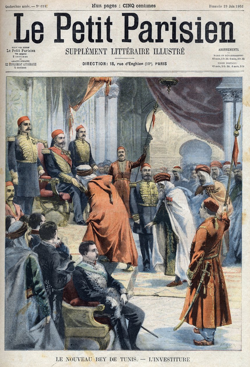 The inauguration of the new Bey of Tunis Hedi Bey (Muhammad El Hadi Bey av French School