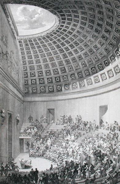Forelesningssalen, basert på Pantheon i Roma, fra 