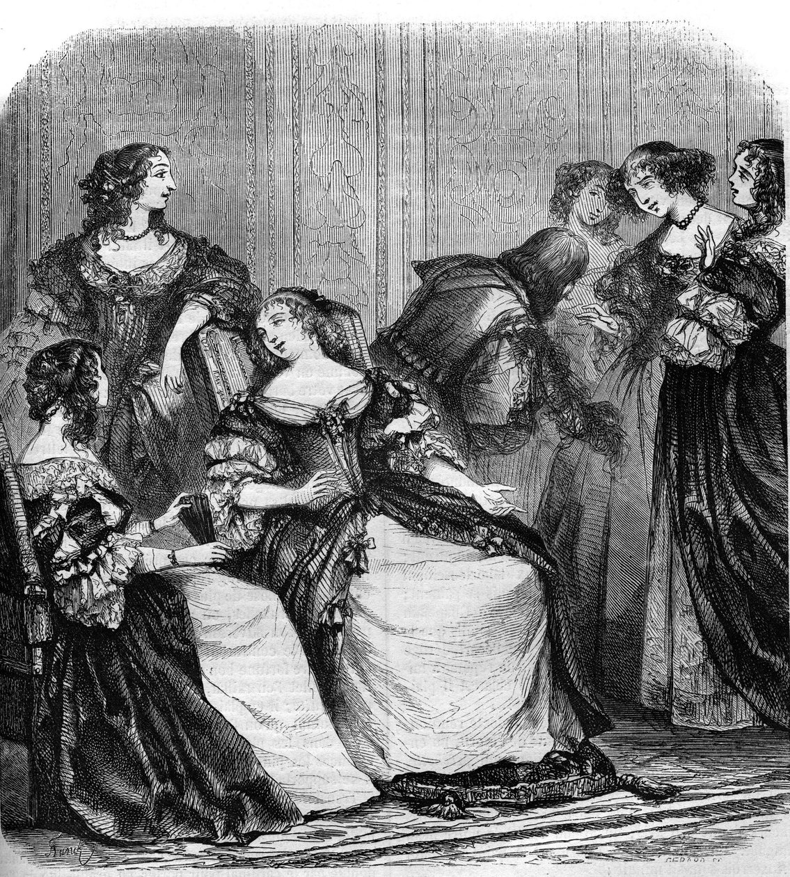 Den litterære salongen til Marquise de Rambouillet inspirerte Moliere til å skrive "Les precieuses ridiculous". Rundt Marquise (nee Catherine de Vivonne av French School