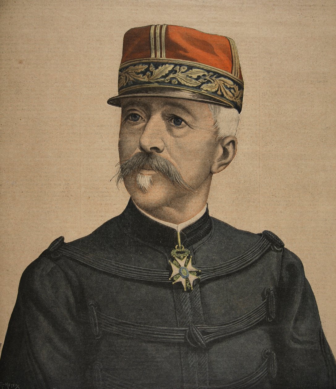 Den nye stabssjefen for den franske hæren, illustrasjon fra Le Petit Journal: Supplement illustre, 18. september 1898 av French School