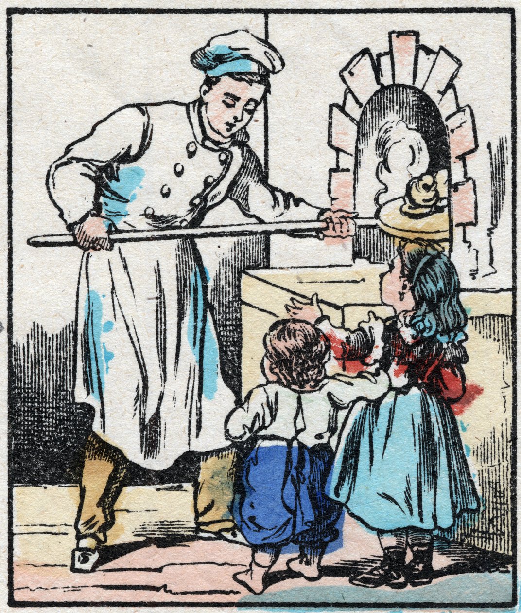 Konditormaskinen. Gravering i "" La chanson des metier"". Epinal avbildning, slutten av 1800-tallet. Privat samling av French School