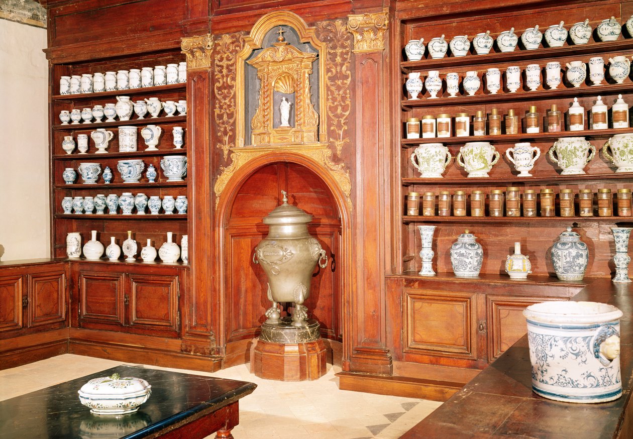 Apoteket til Saint-Jean Hospital, 1600-1700-tallet av French School