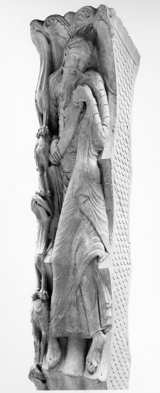 Profeten Jeremia, detalj fra en tympanon, før 1125 av French School
