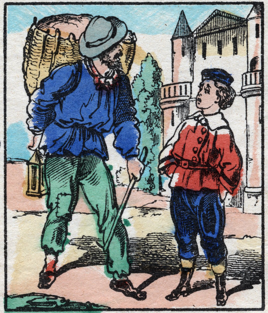 Kluten. Gravering i "" La chanson des metier"". Epinal avbildning, slutten av 1800-tallet. Privat samling av French School