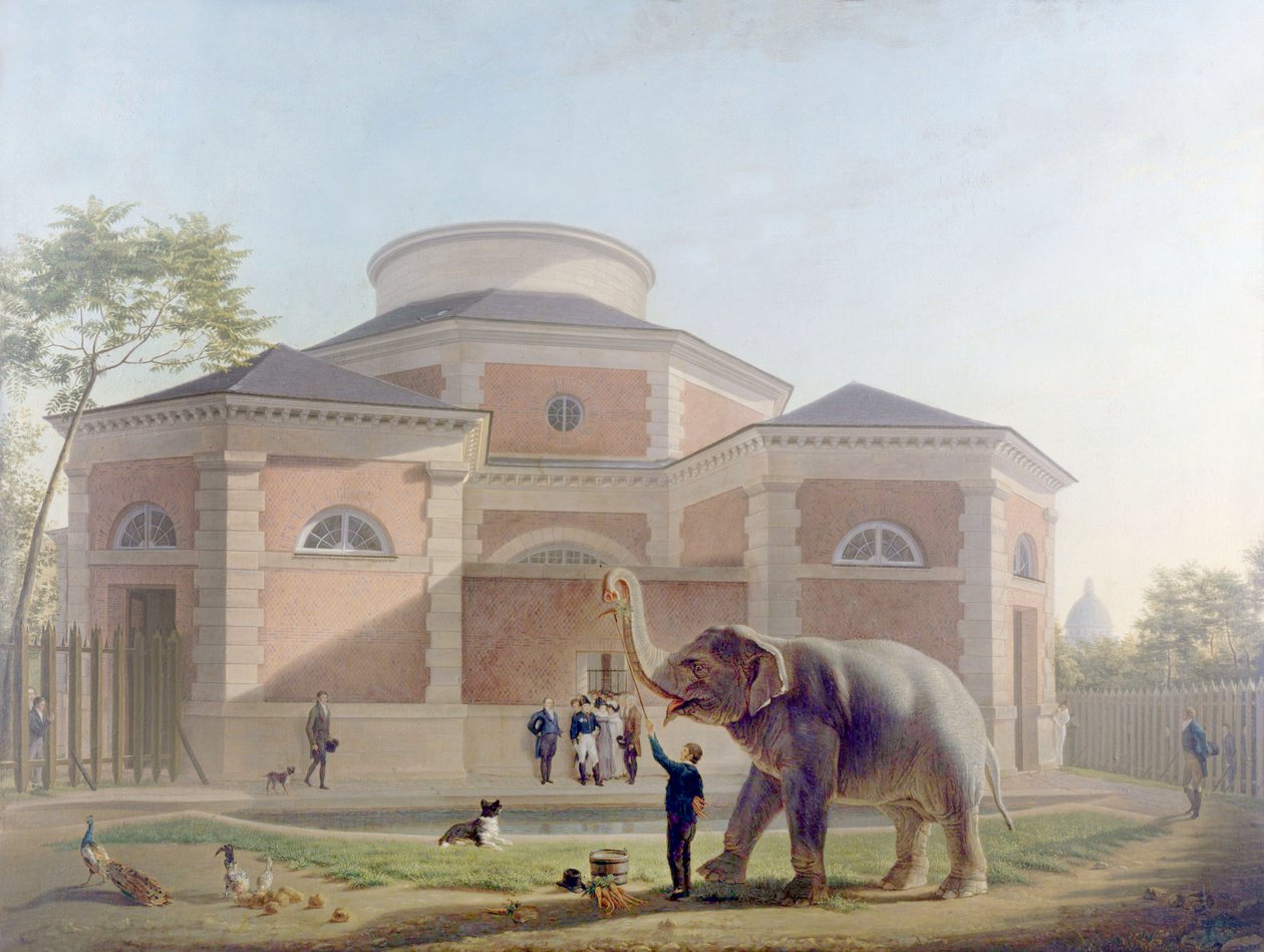 Rotunden i Jardin des Plantes, Paris, ca. 1810 (maleri) av French School