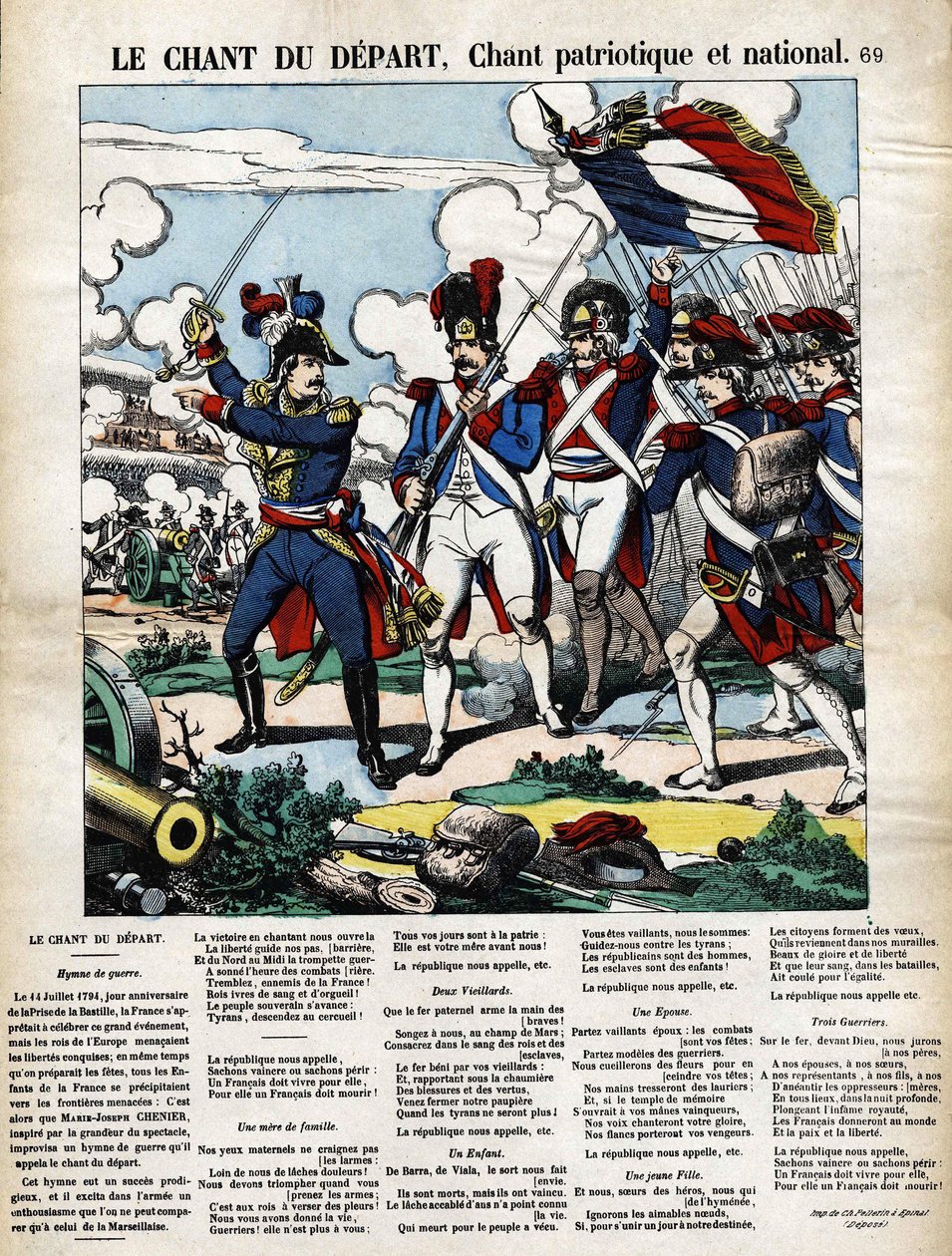 Startens sang, patriotisk og nasjonal sang. av French School