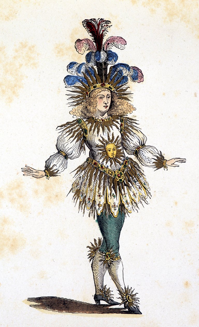 Solkongen i teaterdrakt. sd. 18. århundre av French School