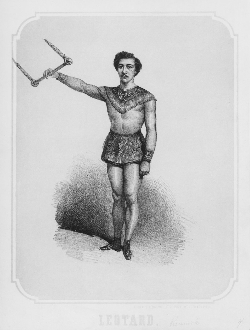 Trapeskunstneren Jules Leotard, ca;1860 av French School