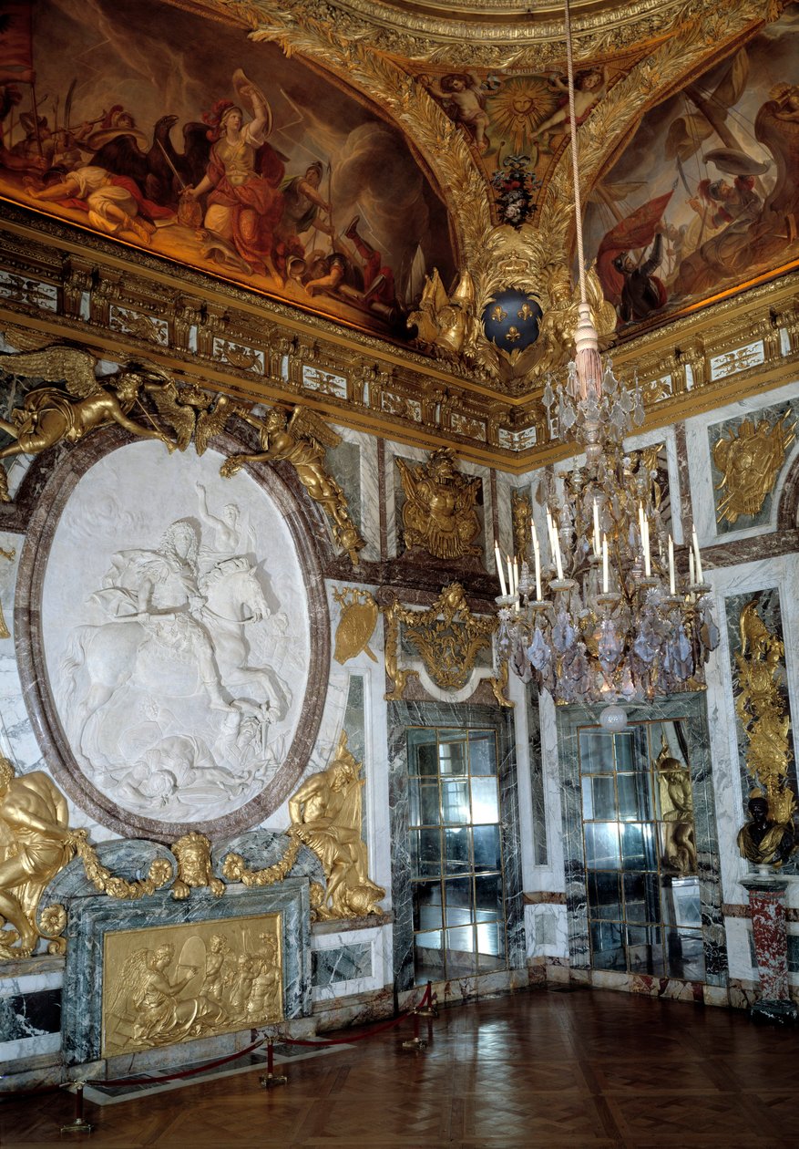 Krigssalongen på Palais de Versailles av French School
