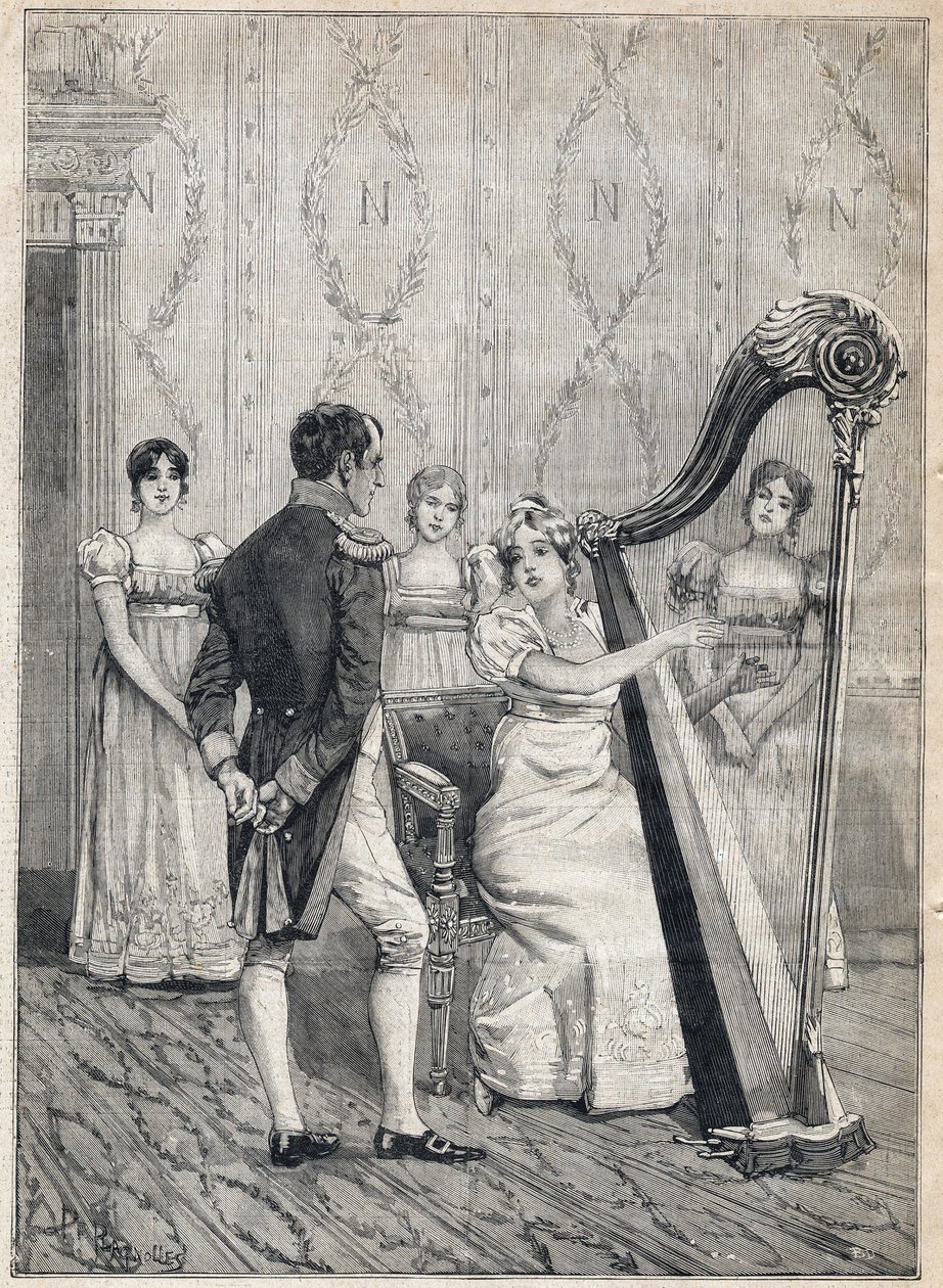 Theatre de la Porte Saint Martin hvor et skuespill med tittelen "Napoleon""-drama spilles, i "Le Petit Parisien"" 17.12.1893 (gravering) av French School