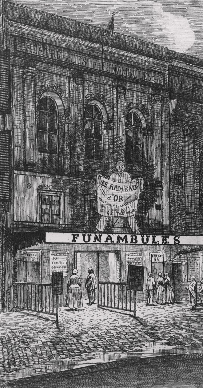 Theatre des Funambules, boulevard du Temple, i Paris, 1862 av French School