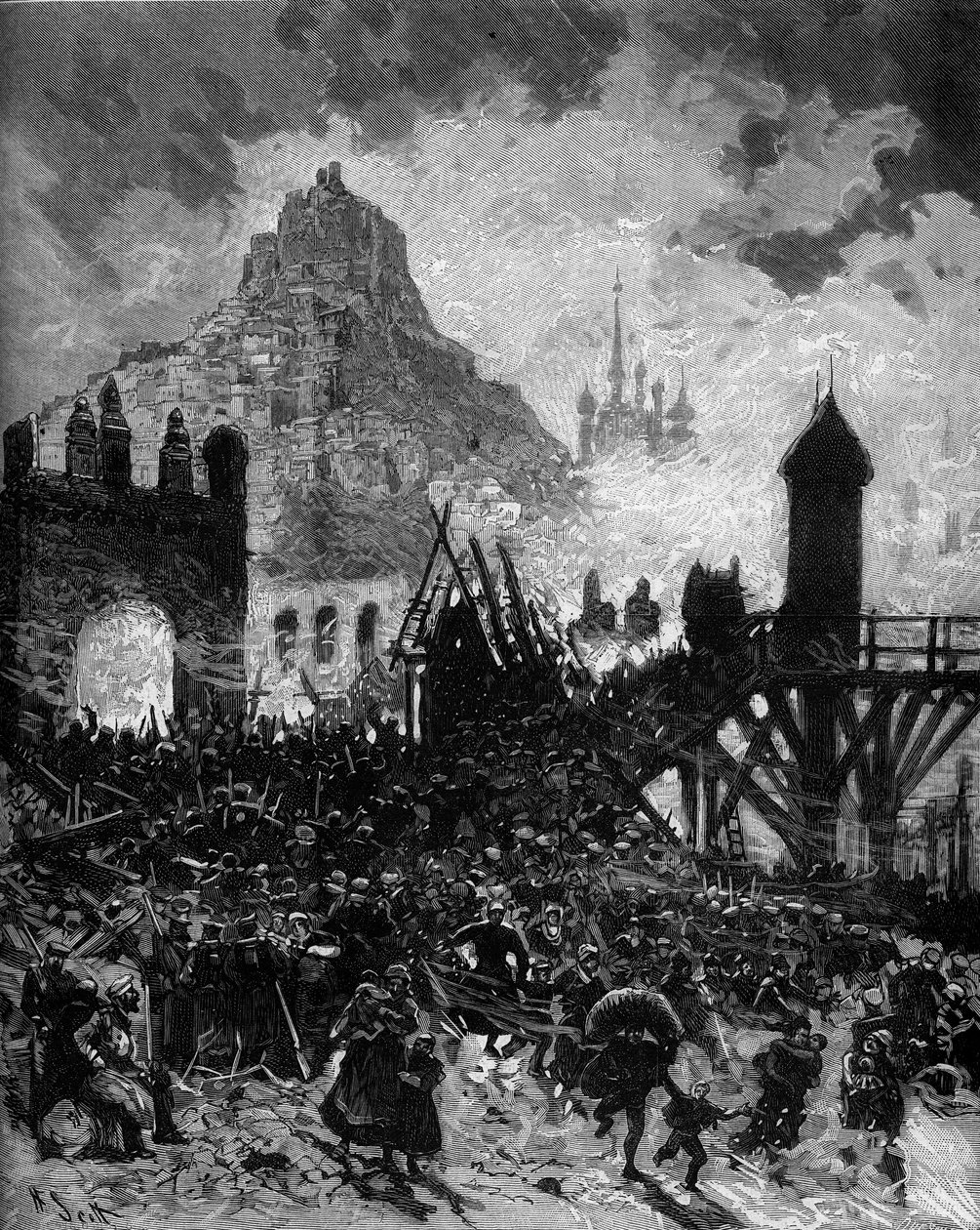 Teaterfremstilling: "" Michel Strogoff"" av Jules Verne (1828-1905) og Adolphe d