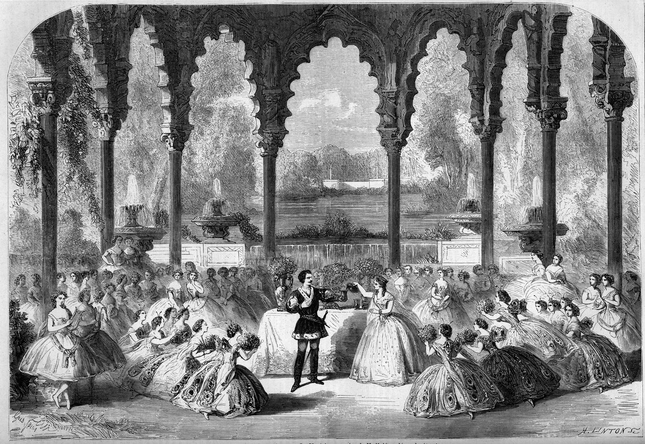 Teaterrepresentasjon ved Academy Imperiale de Musique, Paris av French School