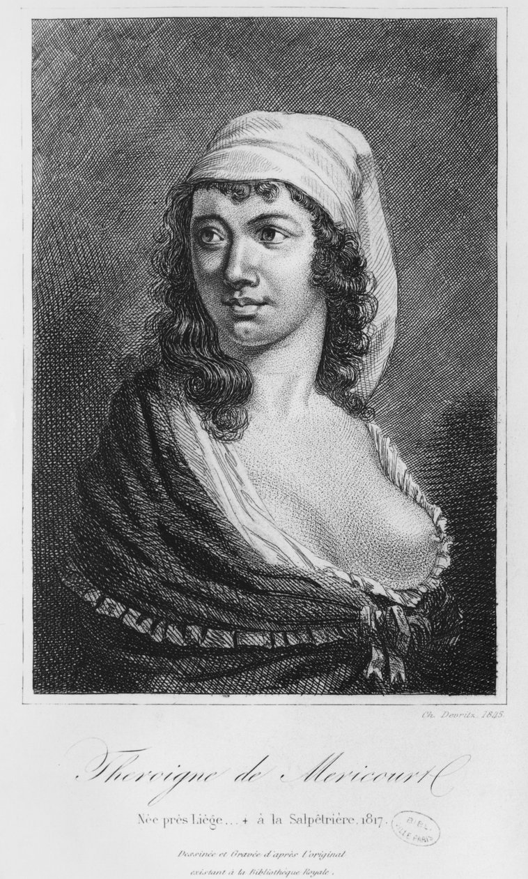 Theroigne de Mericourt, gravert av Charles Devrits (1800-tallet) 1845 av French School