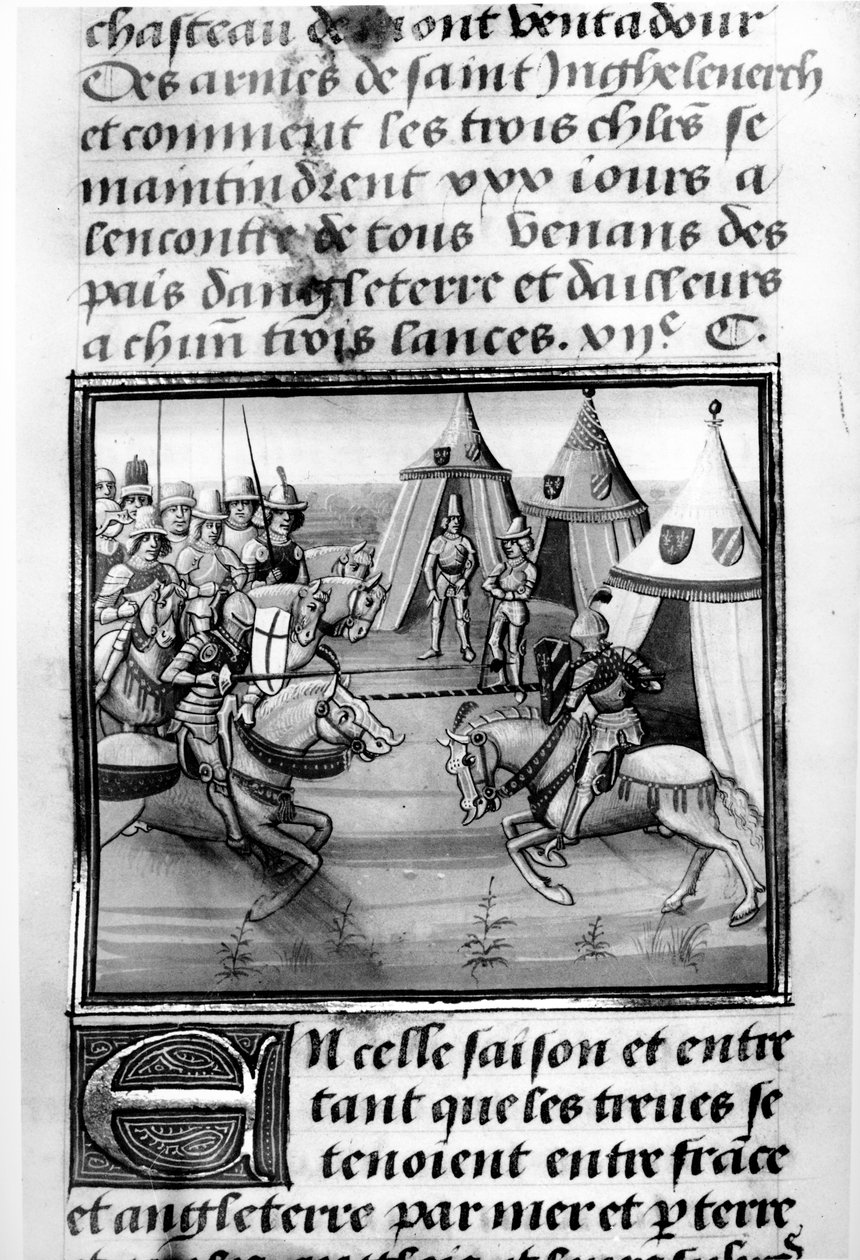 Tretti dagers turnering, fra Froissarts Chronicle av French School