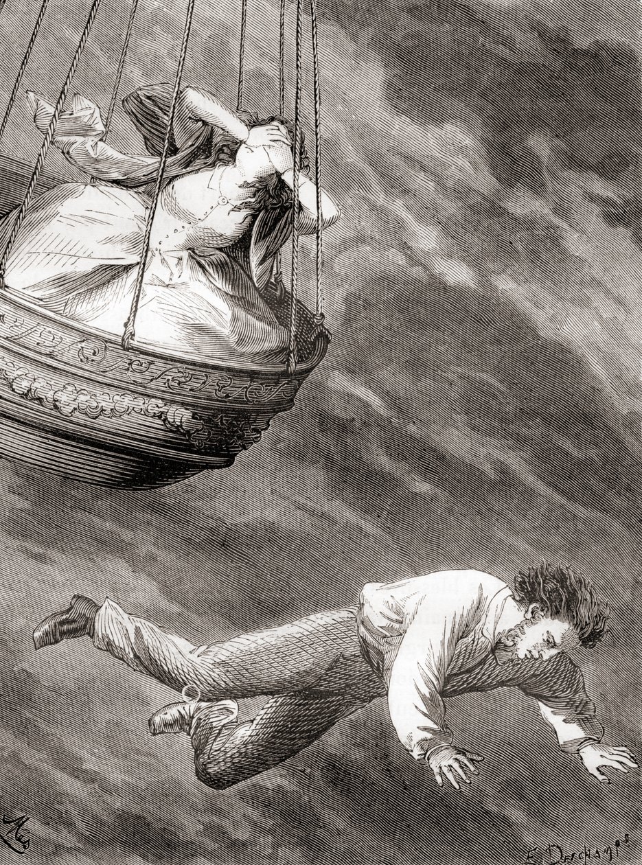 Thomas Harris, oppfinnsom London-forsker og løytnant og banebrytende engelsk ballongfarer som falt til sin død fra en luftballong 25. mai 1824, fra 