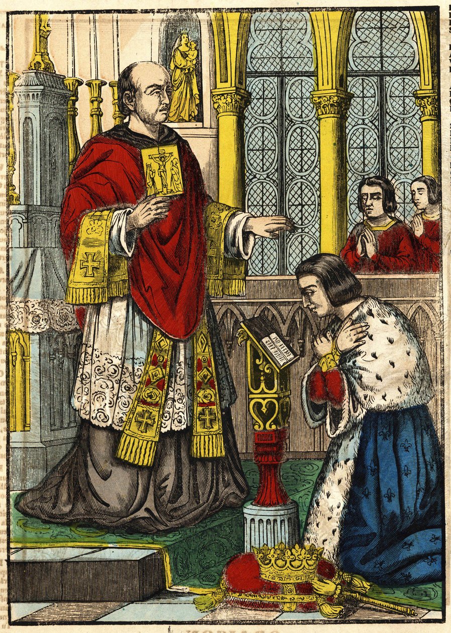 Thomas Helie, confessor of King Saint Louis av French School
