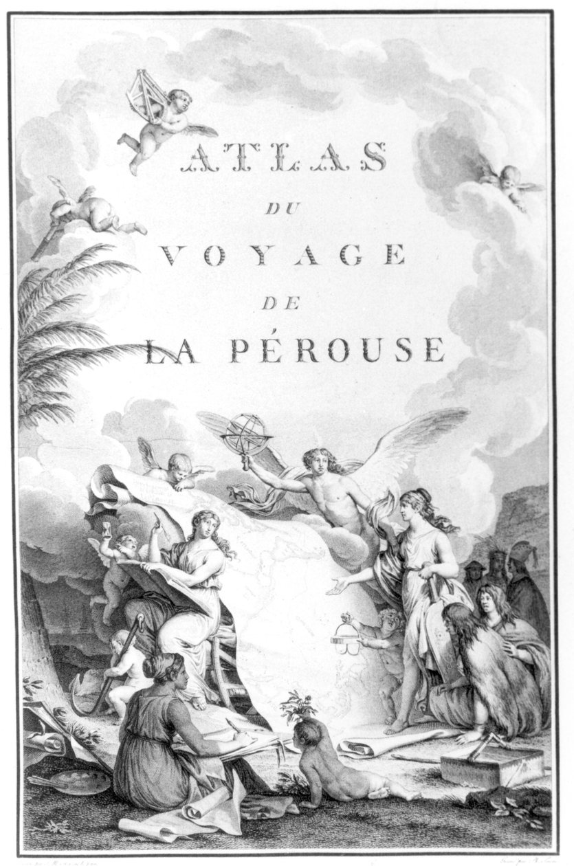 Tittelsiden til Atlas du Voyage de La Perouse publisert ca. 1797 av French School