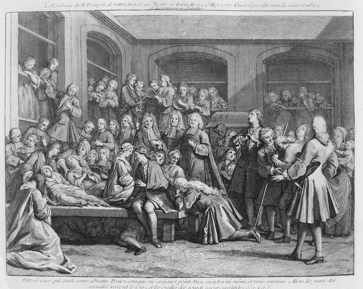 Graven til Francois de Paris ved Saint Medard av French School