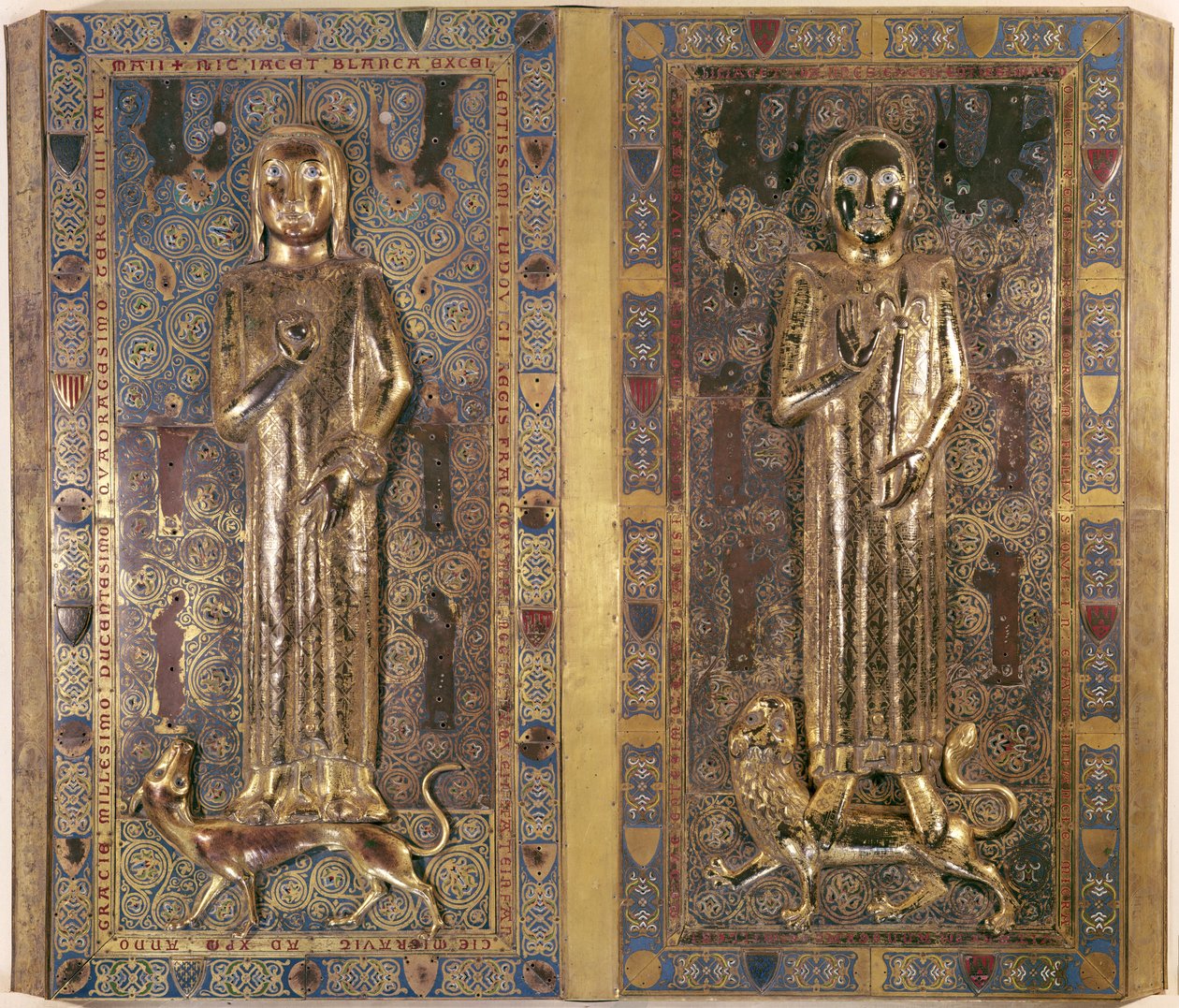 Graven til Jean (1234-50) og Blanche (1234-50) av Frankrike, barn av Louis IX (1214-70) og Marguerite av Provence (gull og emalje) av French School