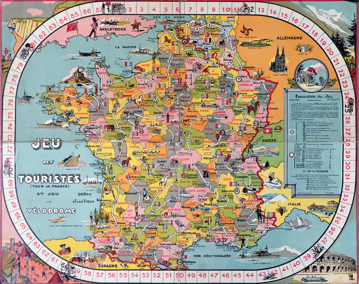 Tour de France-spillet, ca. 1930 av French School