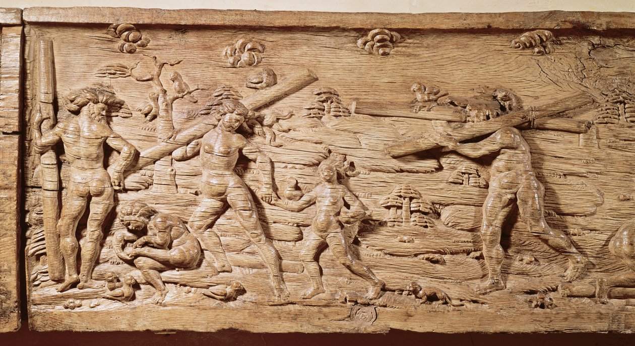 Handel med tre fra Brasil, ca. 1550 (tre) av French School