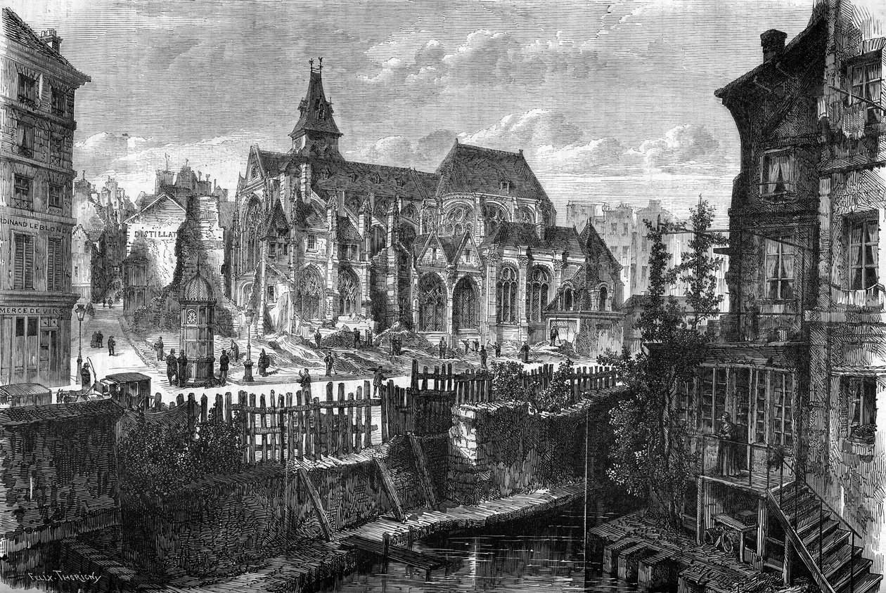 Transformasjoner av Paris under det andre imperiet, Haussmann-Paris: klarering av Saint Medard-kirken i Mouffetard-distriktet av French School