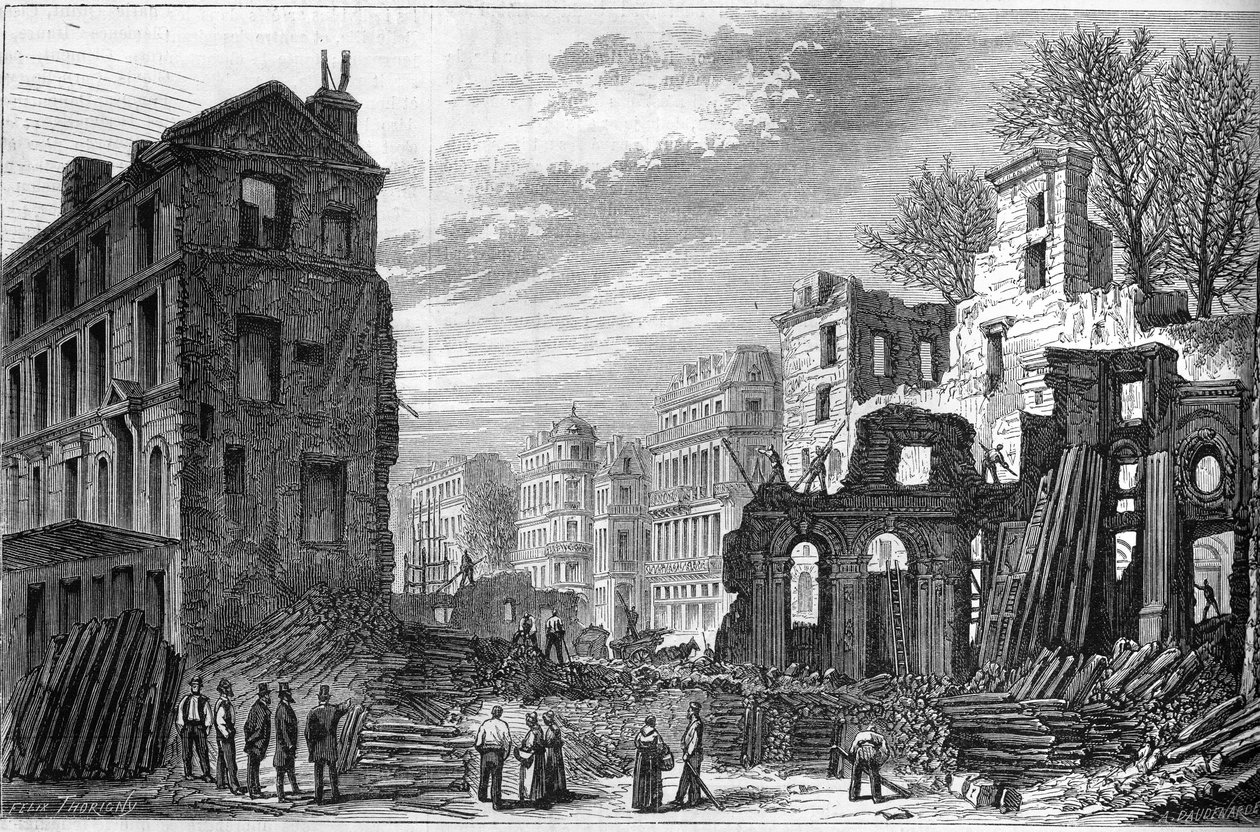 Transformations of Paris under the Second Empire, Haussmann Paris: piercing the boulevard Saint Germain (Saint-Germain) av French School