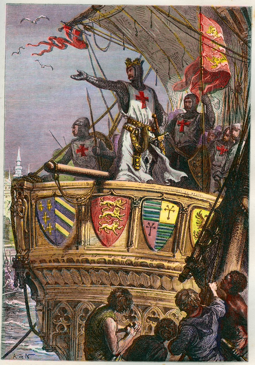 Tres Sainte Terre, jeg anbefaler deg til den Allmektiges omsorg - Third Crusade: Richard I Heart of Lion (1157-1199) en Crusade pour la terre Sainte av French School