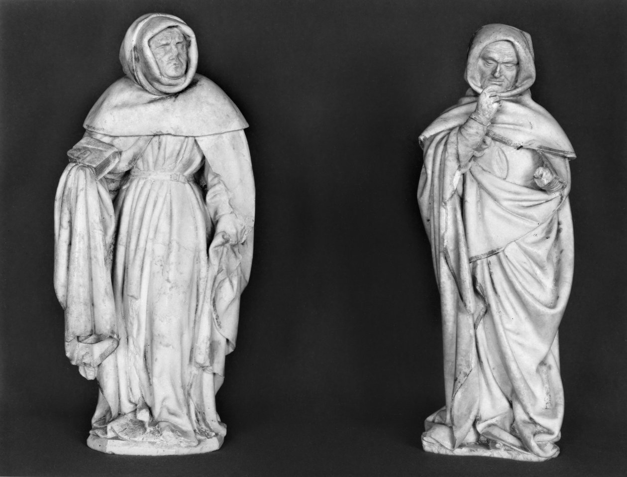 To sørgende, fra graven til hertug Jean de Berry (1340-1416) ca. 1450-53 (alabast) av French School