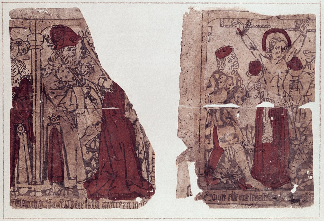 To scener av martyrdøden til St. Regina (d.c.286) (xylograf) av French School