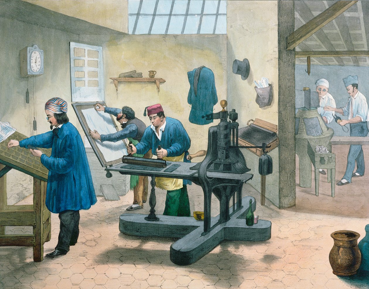 Settere og kompositører, ca. 1860 av French School