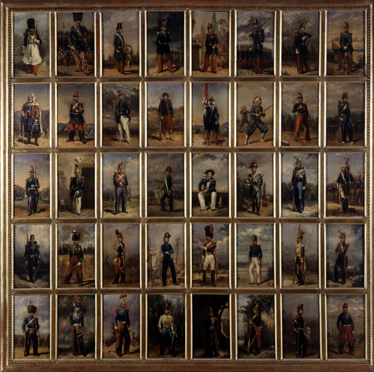 Uniform av 1. og 2. imperium, Maleri på tre, slutten av 1800-tallet. av French School