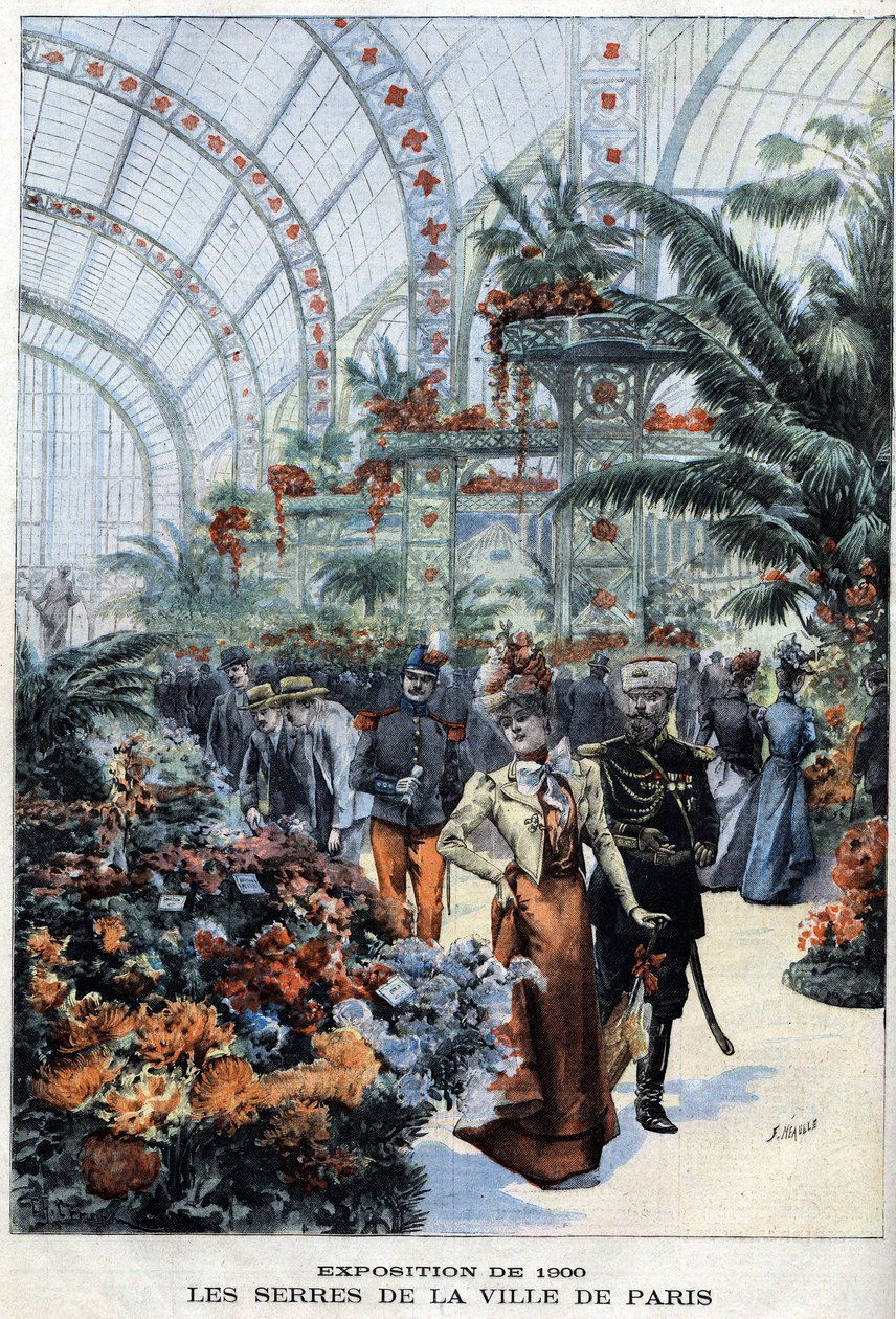 Universal exhibition of Paris in 1900: the greenhouses at the Palais de l