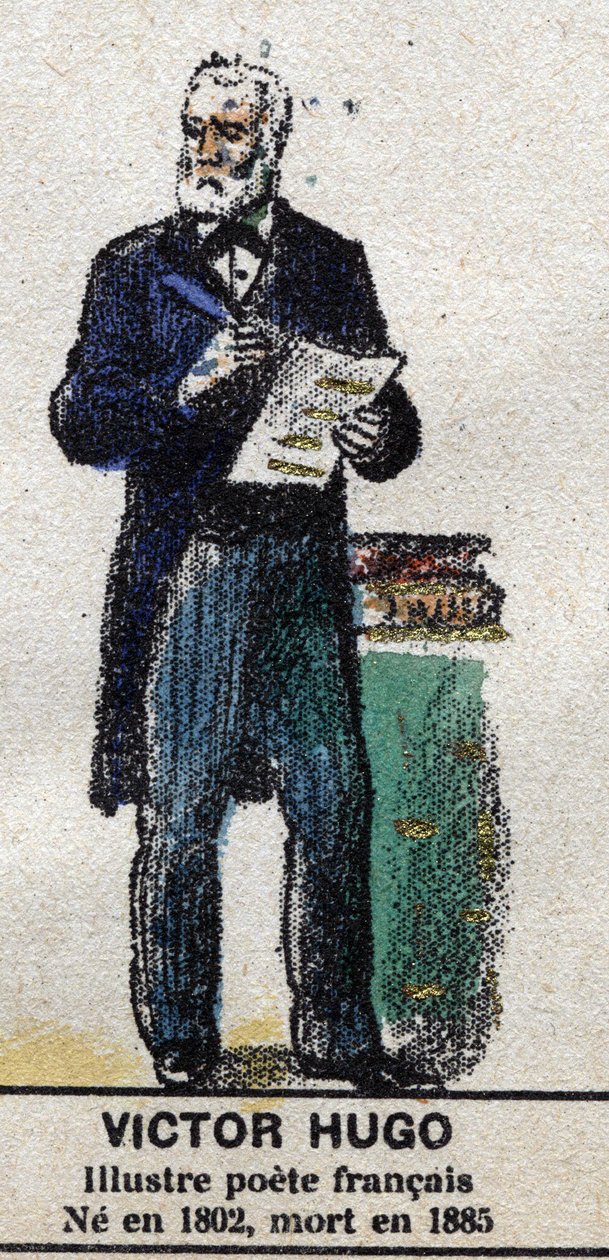 Victor Hugo (1802-1885), fransk forfatter. I "" Galeriede Kings and Queens of France og berømte karakterer fra 1643 til 1895"" Bilde av epinal. av French School