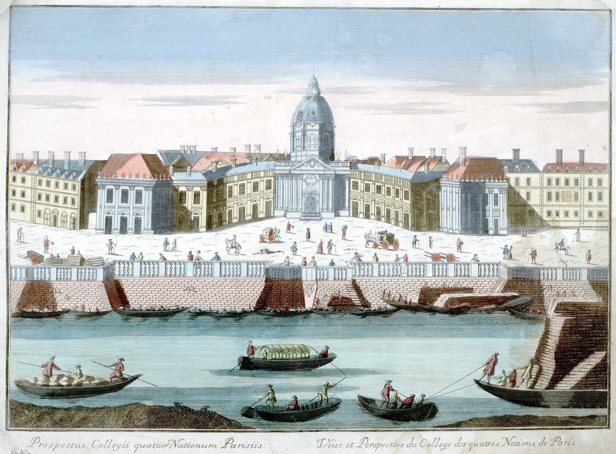 View and perspective of the Collège des Qutres Nations de Paris, optical view av French School